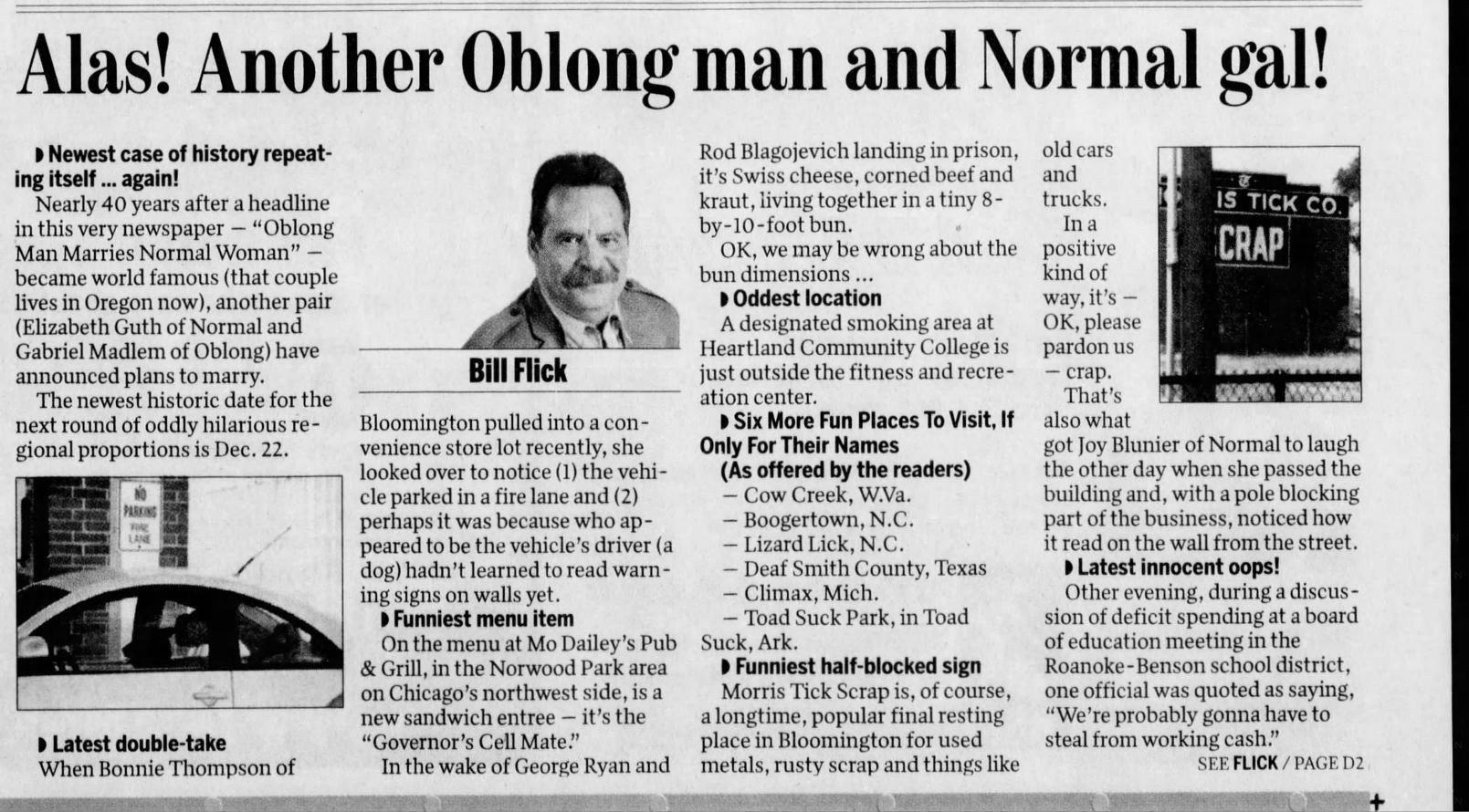 Oblong man marries Normal woman
